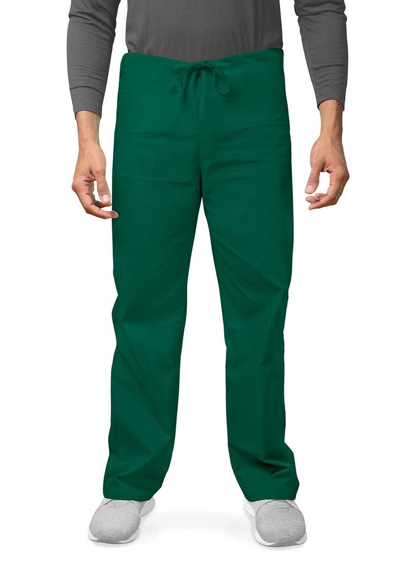 Adar Uniforms Adar Durable Unisex Scrubs Set - Classic V-Neck Scrub Top & Drawstring Scrub Pants For Men & Women - 701 - Hunter Green - L - Image 4